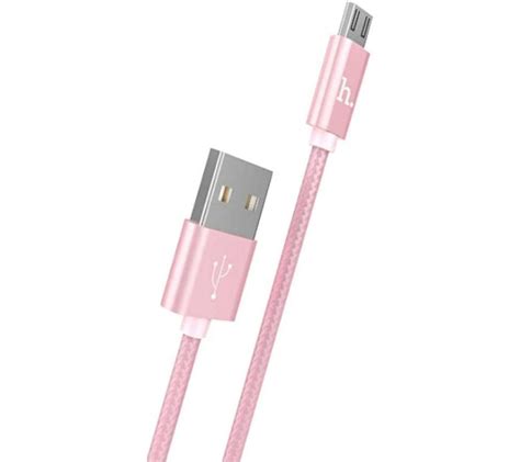 Cable USB Micro USB V8 Hoco Carga Rapida Rosa 1m Baaxtec