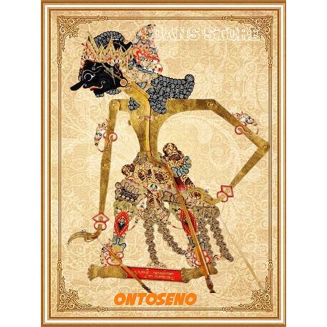 Jual Poster Wayang Kulit Ontoseno Hiasan Dinding Sebagai Pajangan Atau