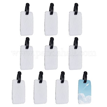 Wholesale CRASPIRE 10pcs Luggage Tag Blank Rectangle Suitcase Label