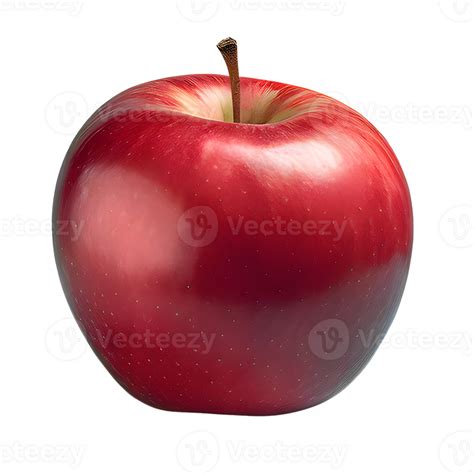 Ai Generated Fresh Red Apple Isolated On Transparent Background