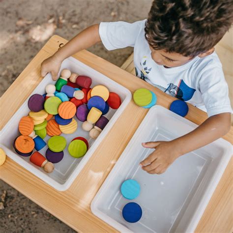 Mesa Sensorial Duo Petit sem Tampa Montessori Dobrável