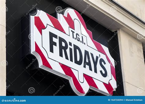 TGI Fridays Logo on TGI Fridays Restaurant Editorial Stock Image ...