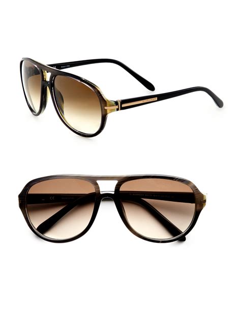 Lyst Givenchy Resin Aviator Sunglasses In Brown For Men