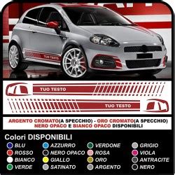 Adesivi Fiancate E Paraurti Per Fiat Grande Punto Abarth Kit Laterali