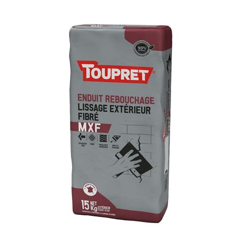 Enduit multi usages en poudre fibré extérieur 15 kg MXF TOUPRET Bricoman