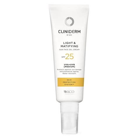 Cliniderm Sun Face Gel Cream Spf25 Apotekhjem Rask Rimelig Og