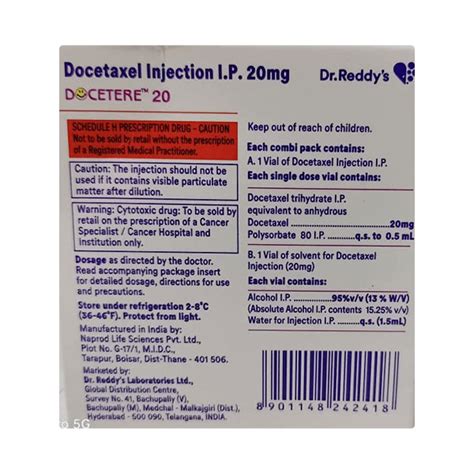 Docetere 20mg Injection 1 S Buy Medicines Online At Best Price From