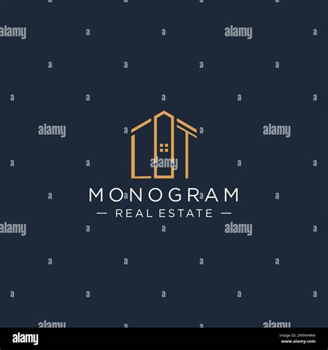 Initial Letter LT Logo With Abstract House Shape Luxury And Modern