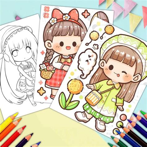 tranh   anime chibi  gai cute kho   hottrend tranh cho