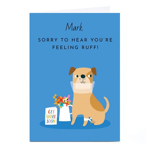 Buy Personalised Lemon And Sugar Get Well Soon Card Feeling Ruff For