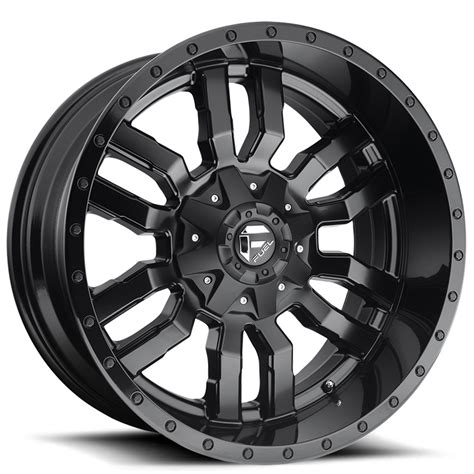 Fuel Wheels D Sledge Matte Black With Gloss Black Lip Off Road Rims