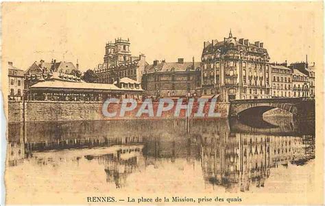 Carte Postale Ancienne Rennes La Place De La Mission Prise Des Quais