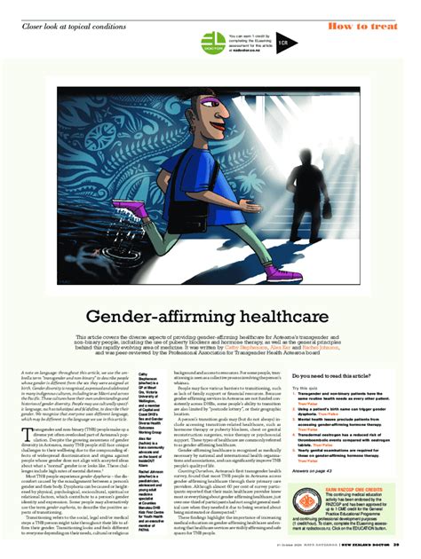 Fillable Online How To Treat Gender Affirming Healthcare Assessment Fax Email Print