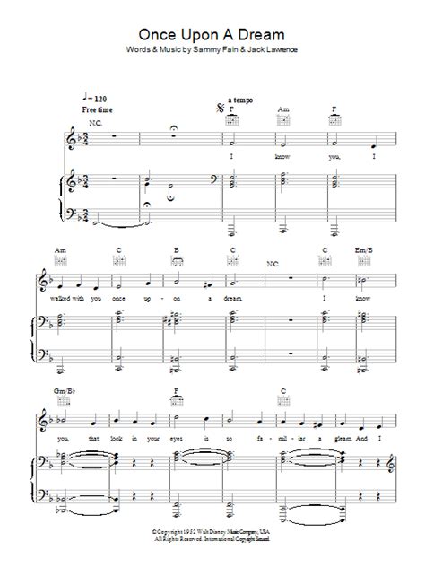 Once Upon A Dream By Lana Del Rey Sheet Music For Piano Vocal And Guitar Chords At Sheet Music Direct