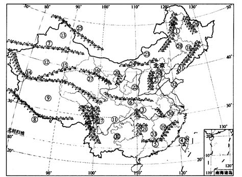 中国地形图山脉空白 千图网