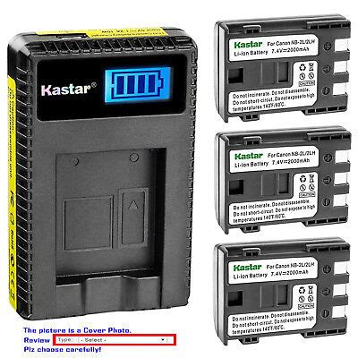 Kastar Battery Lcd Charger For Canon Nb L Nb Lh Canon Vixia Hf R