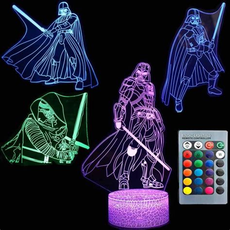 Veilleuse Illusion 3D Star Wars 4 Motifs Interstellaires 16 Couleurs