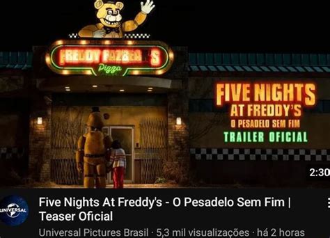 Five Nights Atfreddys Pesadelo Sem Fim Trailer Ofigial Five Nights At Freddys O Pesadelo Sem