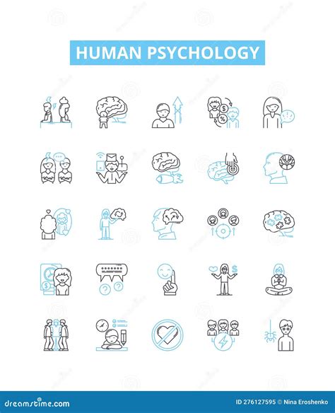 Human Psychology Vector Line Icons Set Personality Behavior