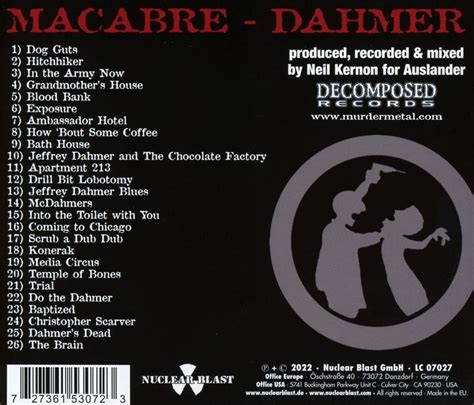 Macabre Dahmer Cd Dancing Bear