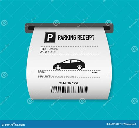 Parking Receipt Template Check From Parking Meter Mock Up Price For