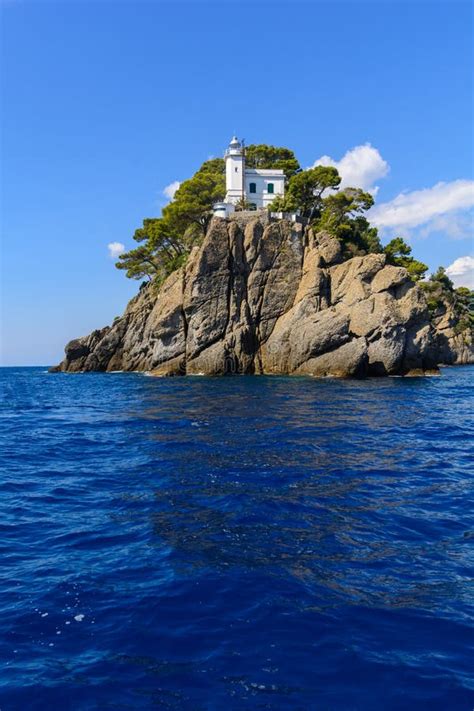 The Lighthouse On The Portofino Promontory Stock Image Image Of