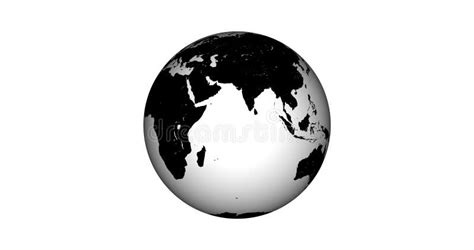 Black And White Earth Globe Black And White Earth Planet Isolate On