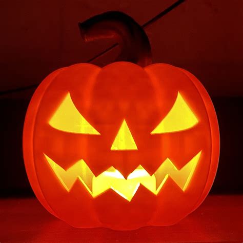 Archivo Stl Espeluznante Calabaza Jack O Lantern Iluminada Con Cierre