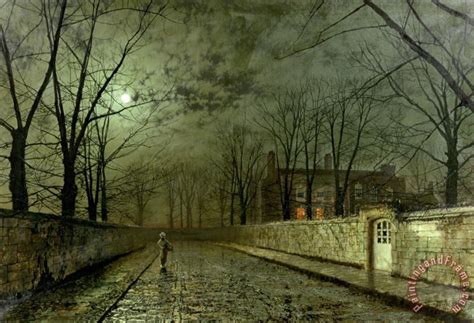 John Atkinson Grimshaw Silver Moonlight painting - Silver Moonlight print for sale