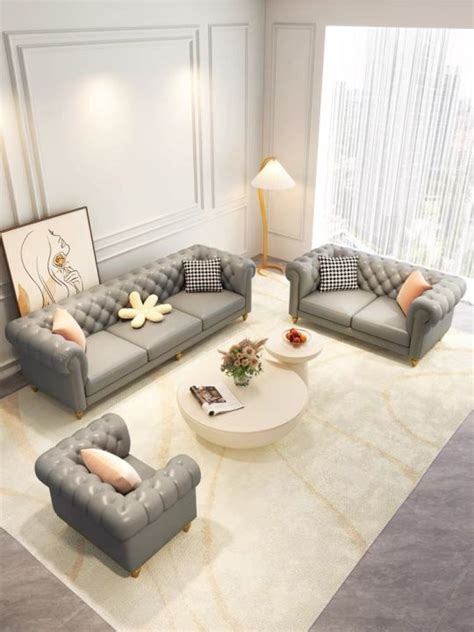 Lounge Fancy Sectional Living Room Sets Sofa Two Seater Fabric Modern ...