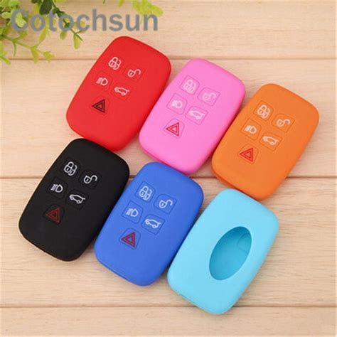 Button Silicone Car Remote Key Fob Shell Cover For Land Rover Range