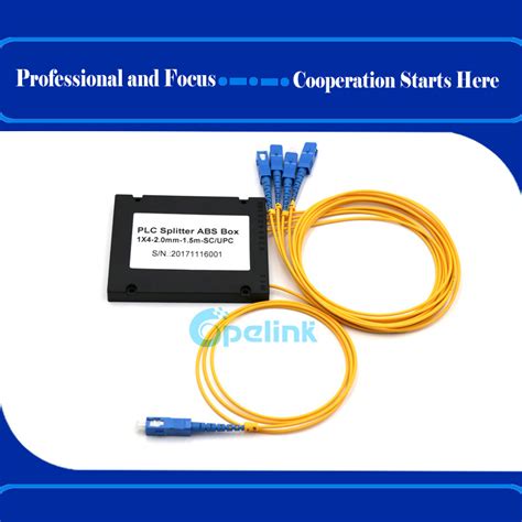 1X4 SC PC Plastic ABS Box Fiber PLC Splitter China Optical Fiber PLC