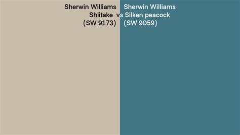 Sherwin Williams Shiitake Vs Silken Peacock Side By Side Comparison