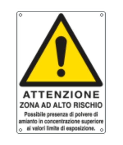 Cartello Di Pericolo Attenzione Zona Ad Alto Rischio Seg E