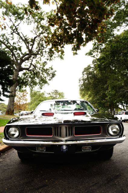 Black Plymouth Cuda 340 4 Speed Pistol Grip Restored Match Engine