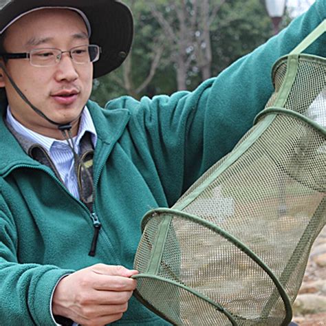 Draussen Falten Runde Fischernetz Schicht Nylon Fisch Garnelen Netz