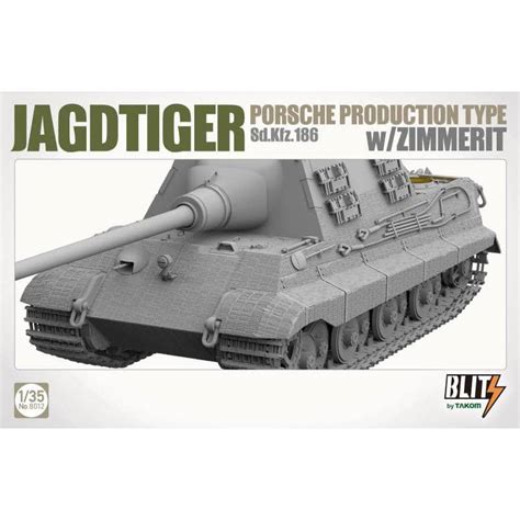 Jagdtiger Porsche Production Type Sd Kfz 186 W Zimmerit TAKOM 8012 1