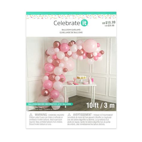 Ft Pink Balloon Garland By Celebrate It Michaels Pink Balloons