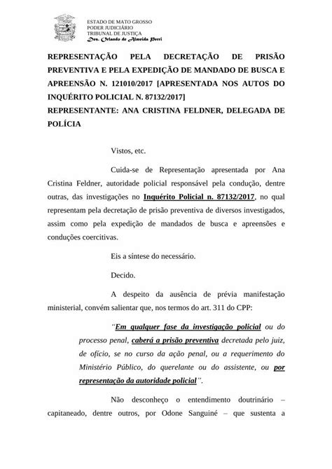 PDF REPRESENTAÇÃO PELA DECRETAÇÃO DE PRISÃO 3 sua representação