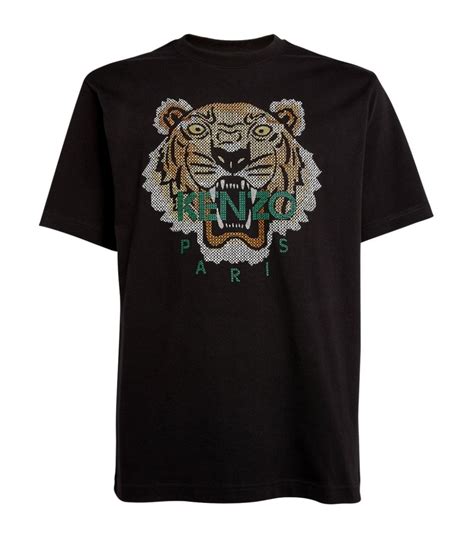 Mens Kenzo Black Icon Tiger T Shirt Harrods Countrycode