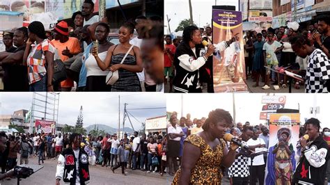 Day Evangelist Suro Nyame Pull Out A Massive Crowd On The Street Of