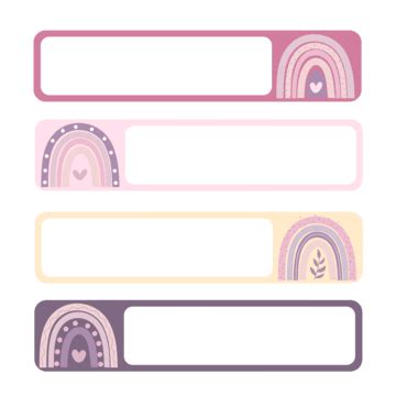 Boho Rainbows Hd Transparent Boho Rainbow Theme Name Tag Rainbow Name