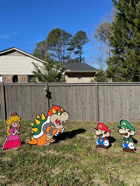 Made Some Plywood Cutouts For My Brothers Birthday Party Rpapermario