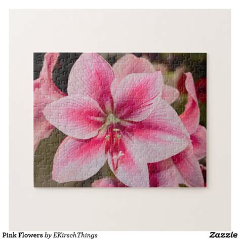 Pink Flowers Jigsaw Puzzle Flower Jigsaw Puzzles Floral Theme