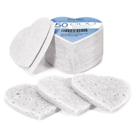 Amazon GAINWELL 50 Count Heart Shape Compressed Facial Sponges