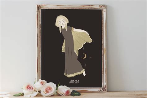 Art Poster Print Aurora Goddess Magical Singer Fan Art Moth - Etsy