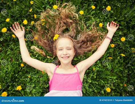 Happy Girl At Summer Stock Photo Image Of Blond People 47421010