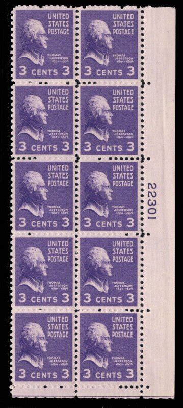 Us Stamps Ee Plates Block Mint Og Nh Xf Lot United States