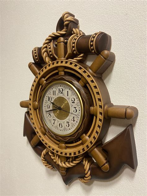Часы резные ЯКОРЬ-ШТУРВАЛ - Vernissage-AV
