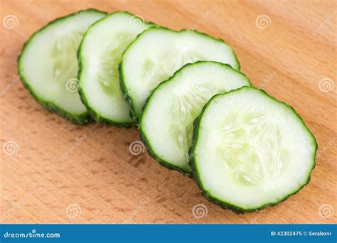 Fresh Cucumber Slices Stock Image Image Of Green Macro 42302475